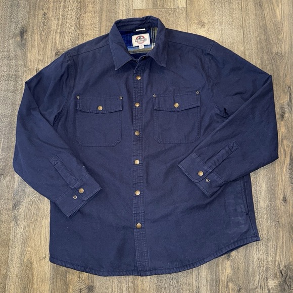Field And Forest Other - Backwoods Field & Forest Men's XL Barn Chore Coat Jacket Fleece Plaid Lined Blue